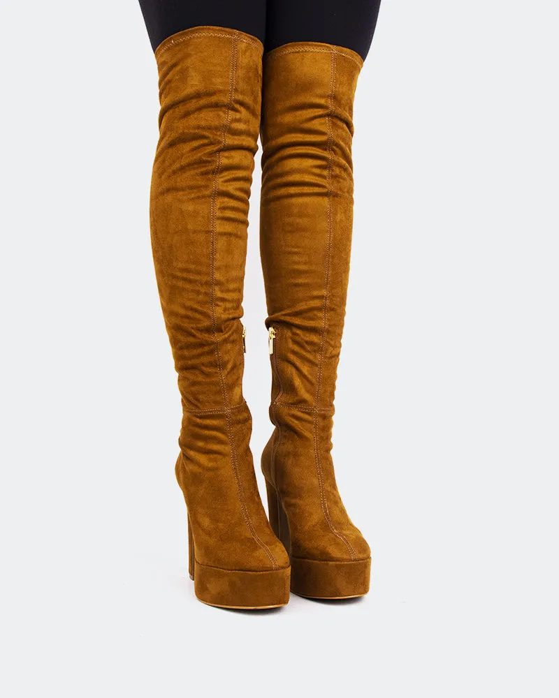Kalaf Camel Suede Stretch sold by L'Intervalle product image thumbnail 2