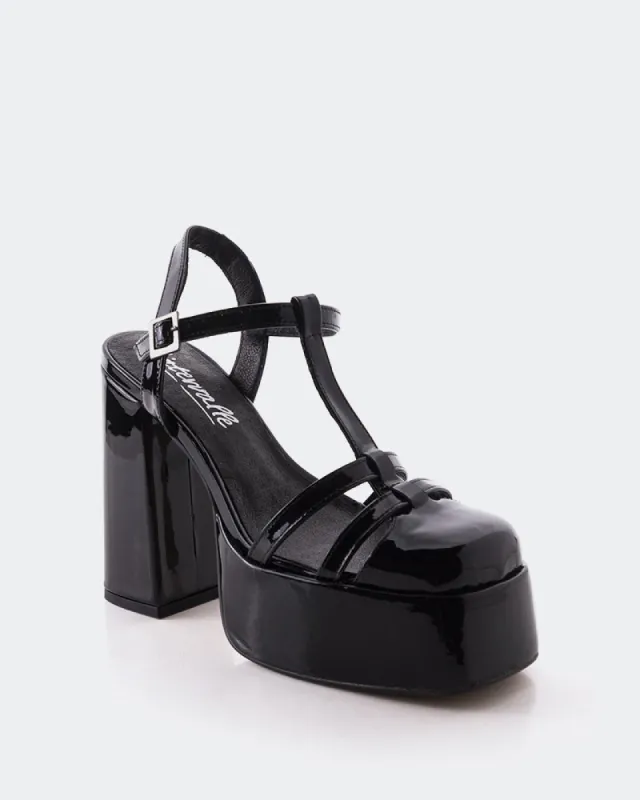 Lauranne Black Patent sold by L'Intervalle