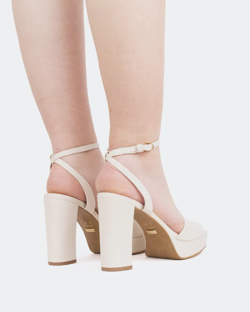 Caicos, Off White Leather/Cuir Blanc Cassé sold by L'Intervalle product image thumbnail 3