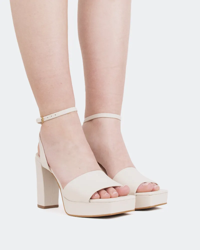 Caicos, Off White Leather/Cuir Blanc Cassé sold by L'Intervalle product image thumbnail 2