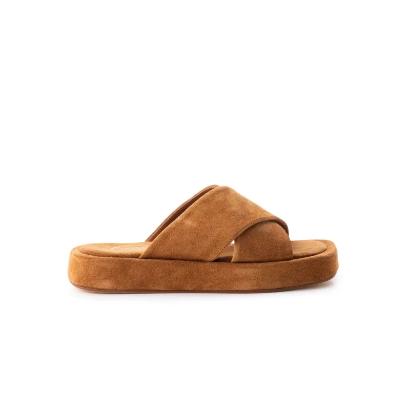Oda Cognac Suede sold by L'Intervalle