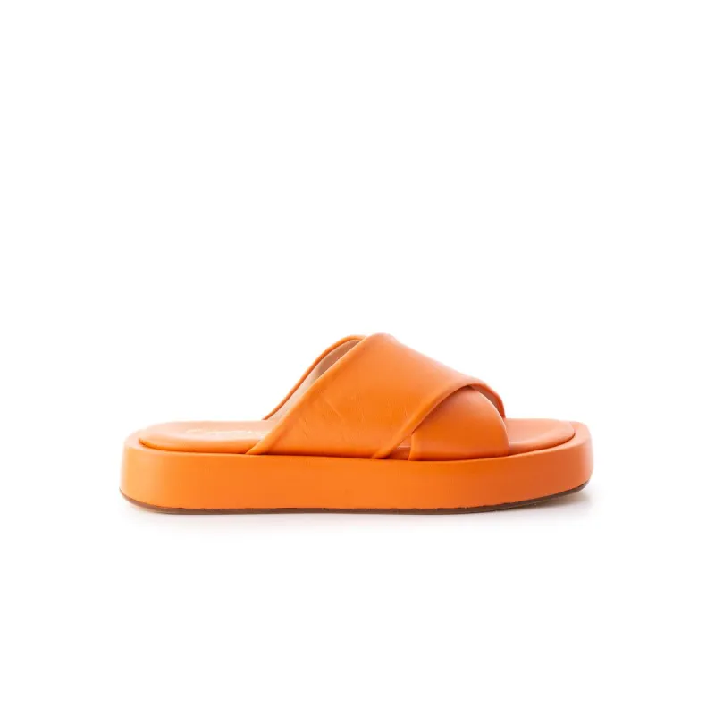 Oda, Orange Leather/Cuir Orange sold by L'Intervalle