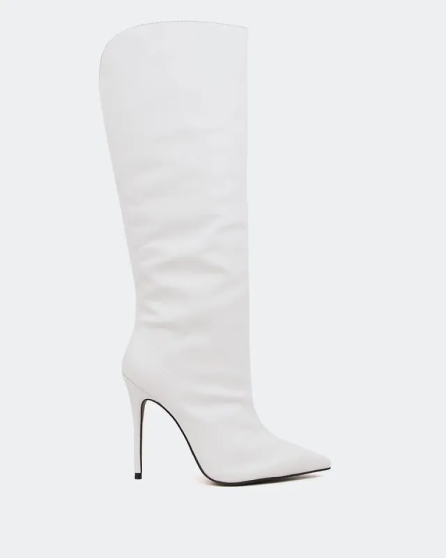 Amina White Leather sold by L'Intervalle