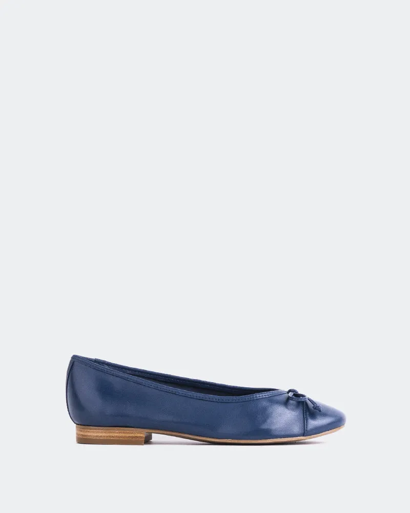 Alona Navy Leather sold by L'Intervalle
