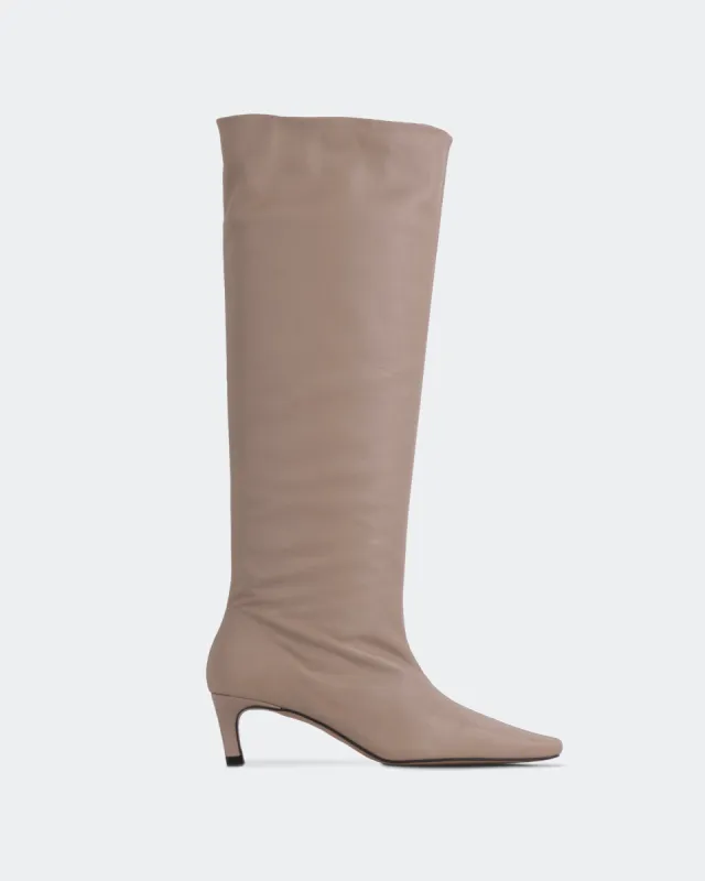 Omara Taupe Leather sold by L'Intervalle