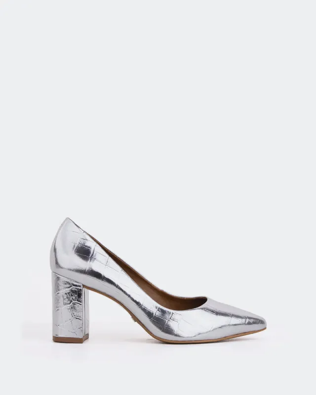 Peony Silver Croco sold by L'Intervalle