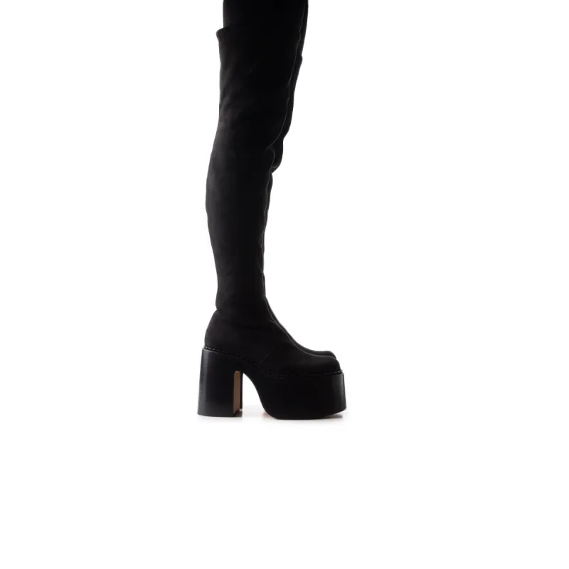 Trigger Black Suede Stretch sold by L'Intervalle