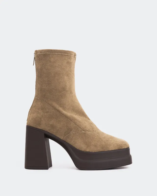 Voltera Taupe Suede Stretch sold by L'Intervalle