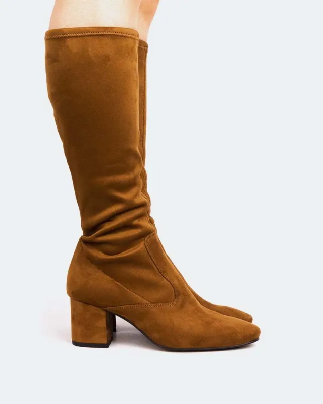 McGill Tan Suede Stretch sold by L'Intervalle