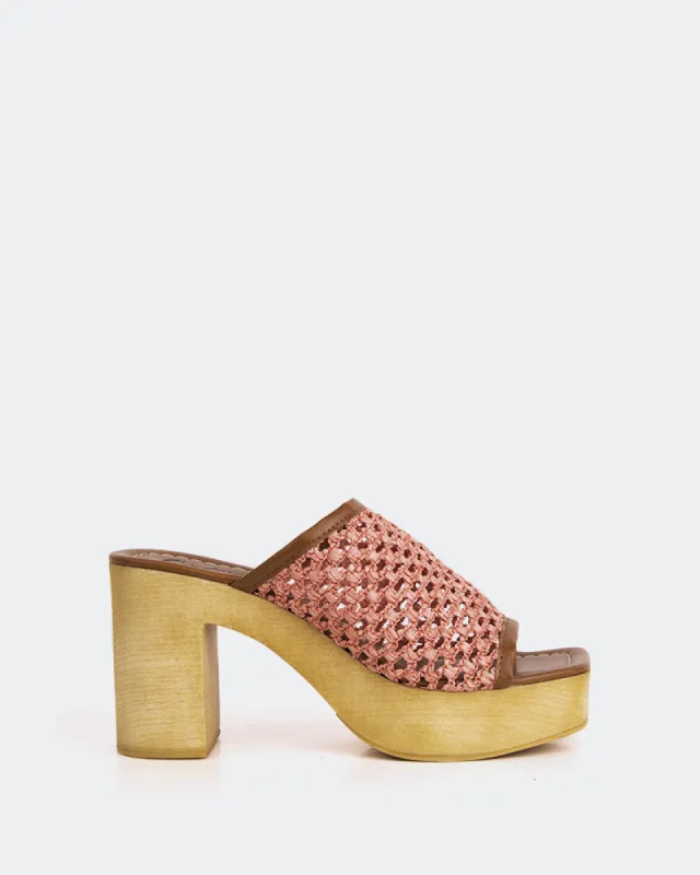 Faustine Pink Rafia sold by L'Intervalle