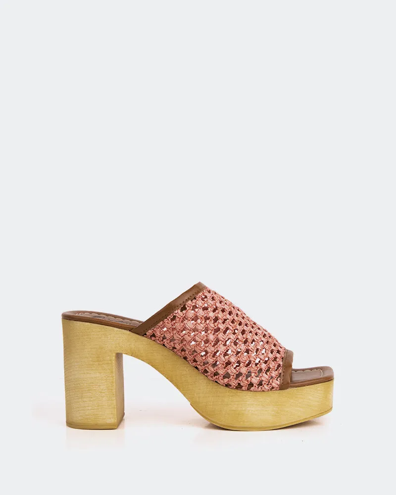 Faustine Pink Rafia sold by L'Intervalle