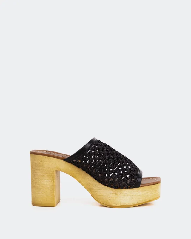 Faustine Black Rafia sold by L'Intervalle