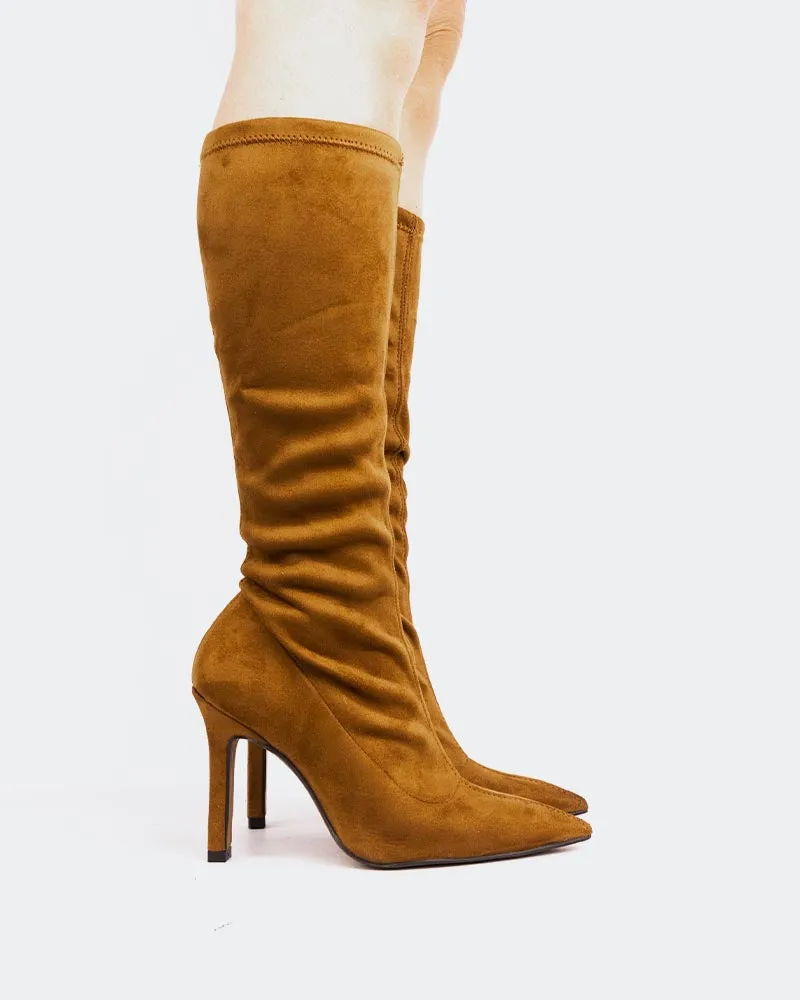 Horizon Tan Suede Stretch sold by L'Intervalle