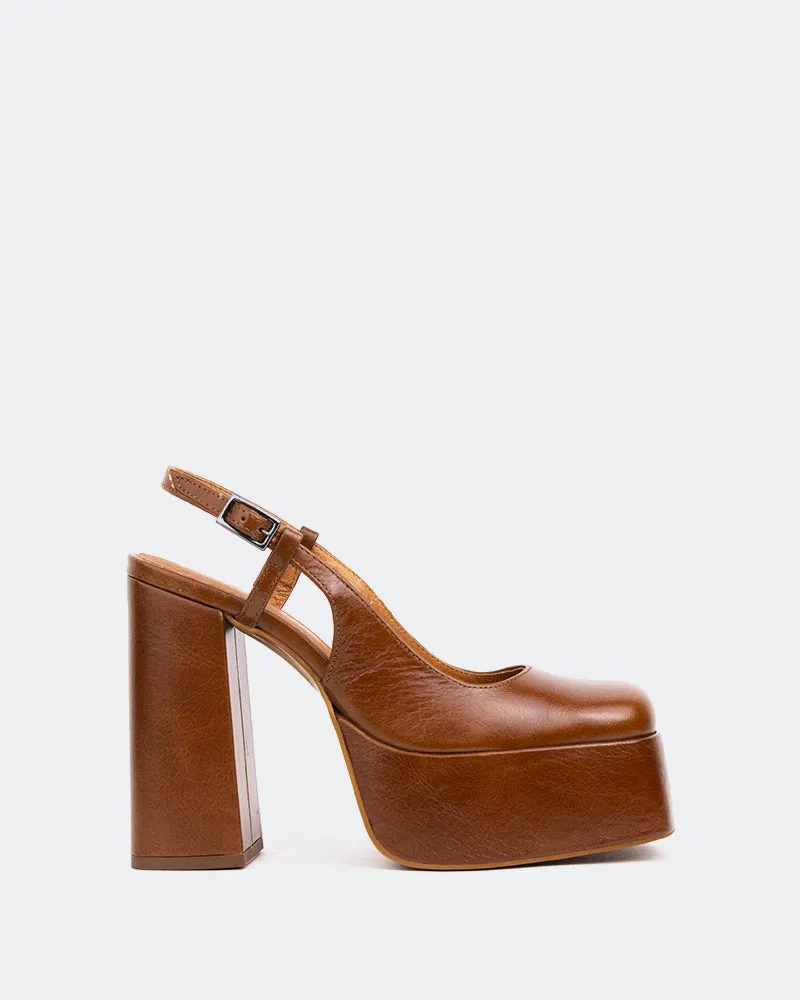 Cave, Tan Leather/Cuir Ocre sold by L'Intervalle