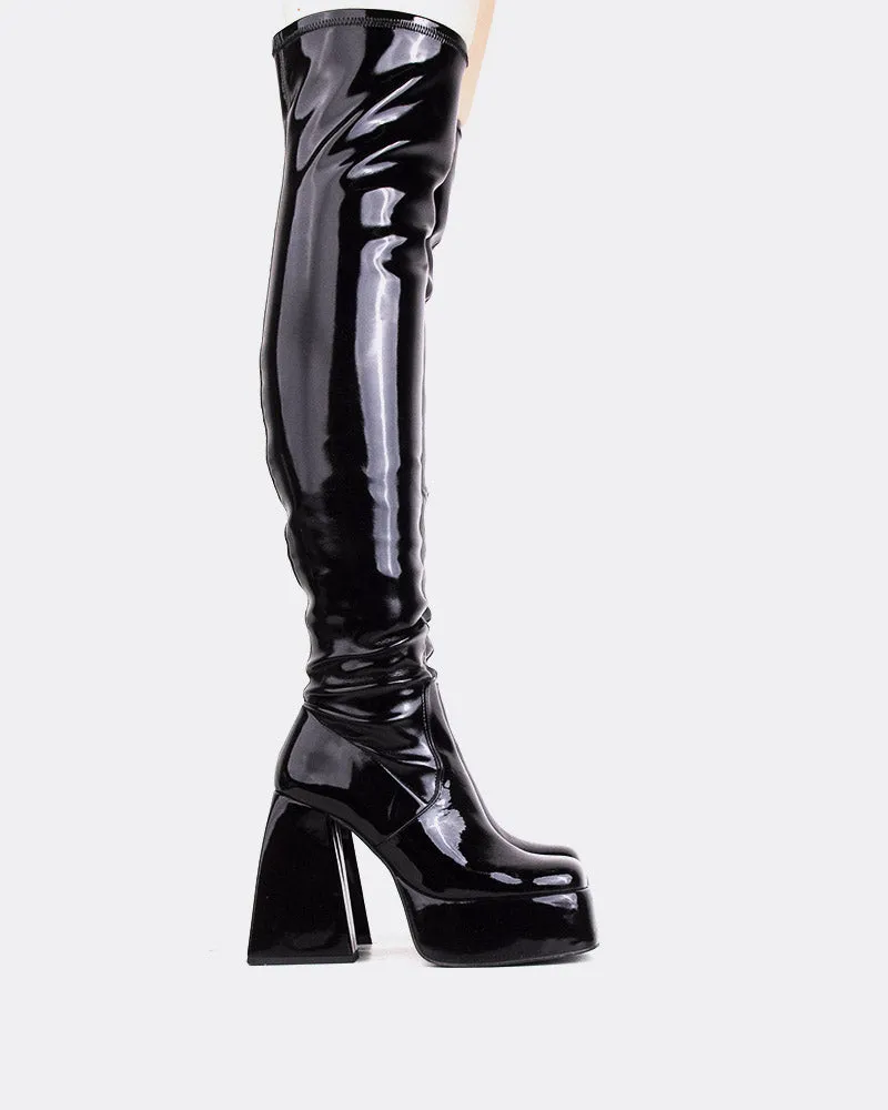 Sonny Black Patent Stretch sold by L'Intervalle