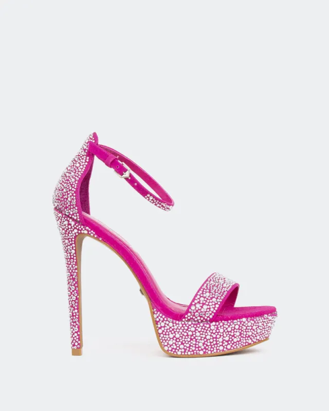 Rinna, Fucshia Suede/Suède Fucshia sold by L'Intervalle