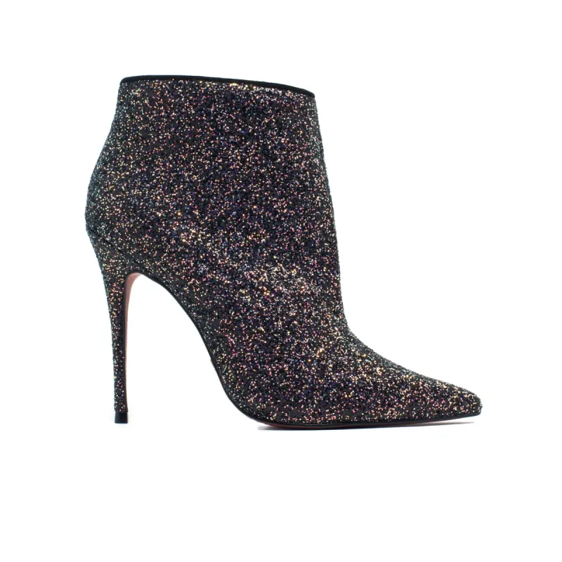 Lucia Black Glitter Ankle Boots sold by L'Intervalle