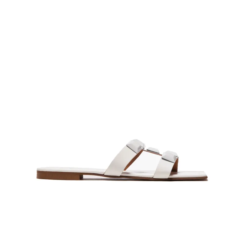 Galia White Leather sold by L'Intervalle