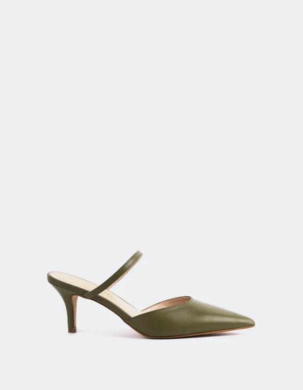 Forsythia Khaki Leather sold by L'Intervalle