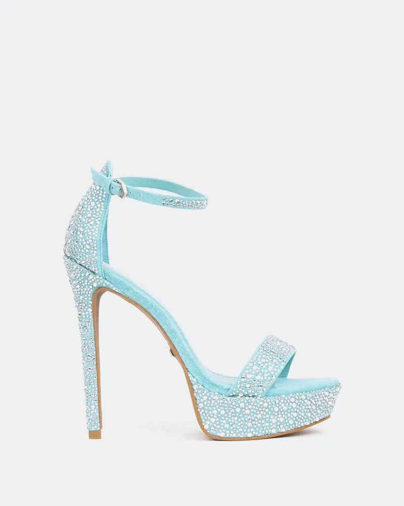 Rinna, Turquoise Suede/Suède Tur. sold by L'Intervalle