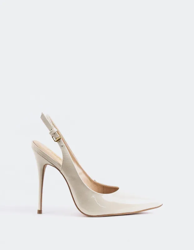 Janeiro Off White Patent sold by L'Intervalle