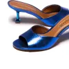 Jamila Crack Blue Leather sold by L'Intervalle