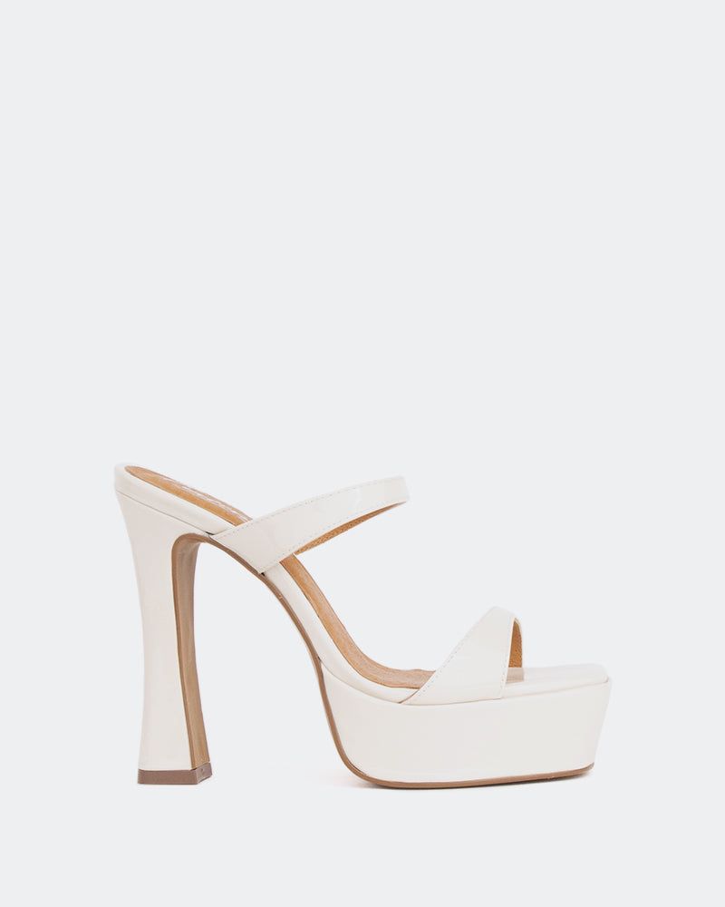 Vibes Off White Patent/Verni Blanc Cassé sold by L'Intervalle