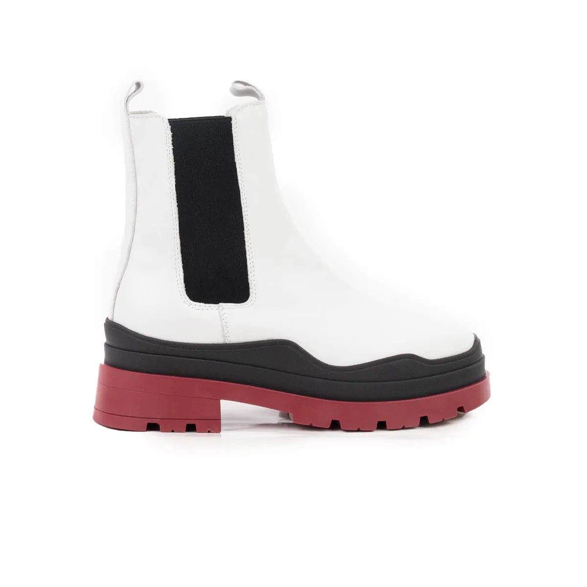 Creusot White Leather / Red Sole sold by L'Intervalle