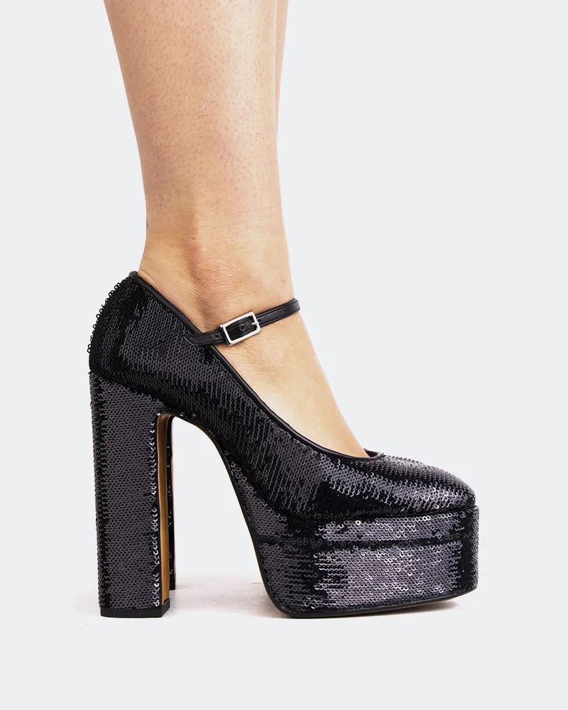 Ragazza Black Sequins sold by L'Intervalle