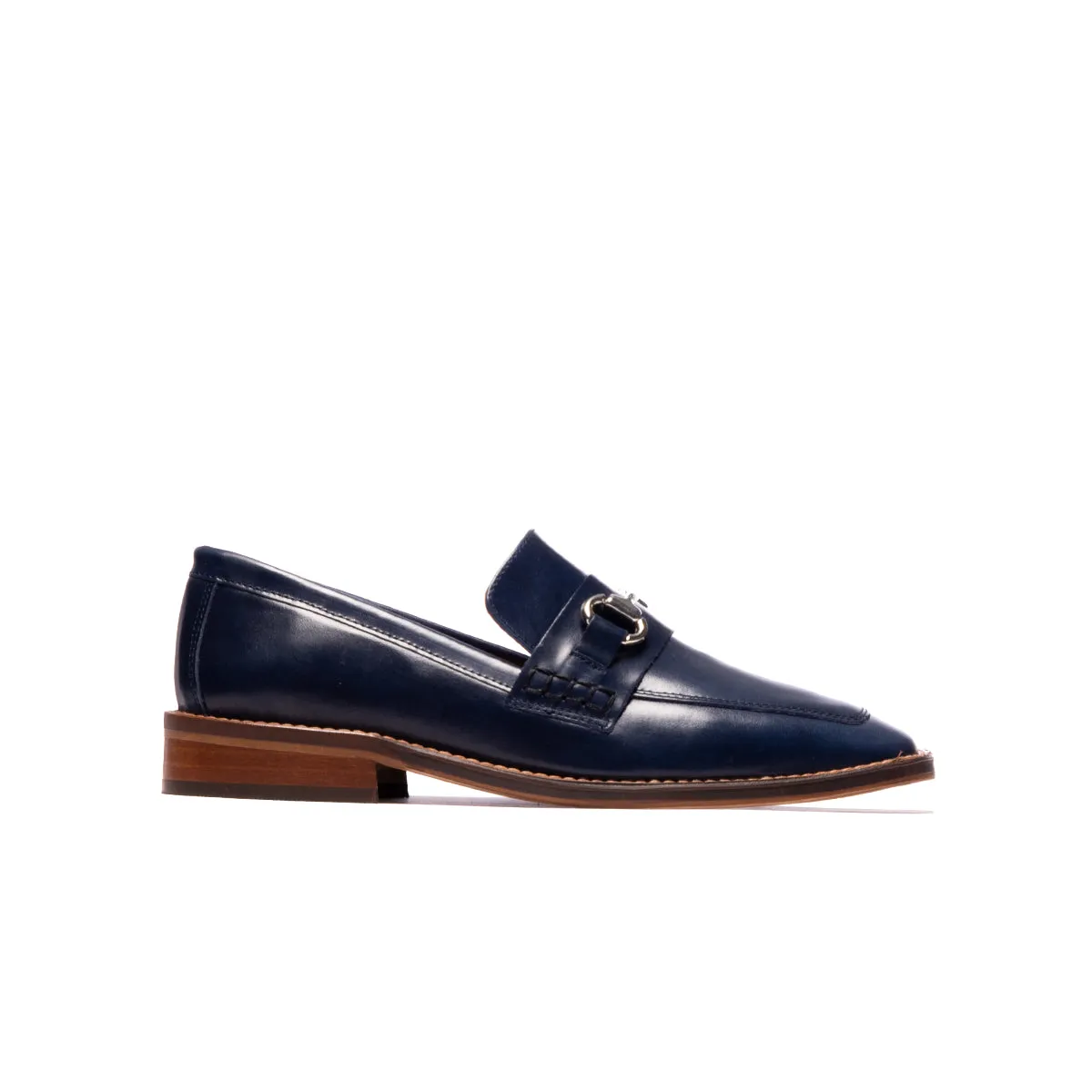 Margot Navy Leather sold by L'Intervalle