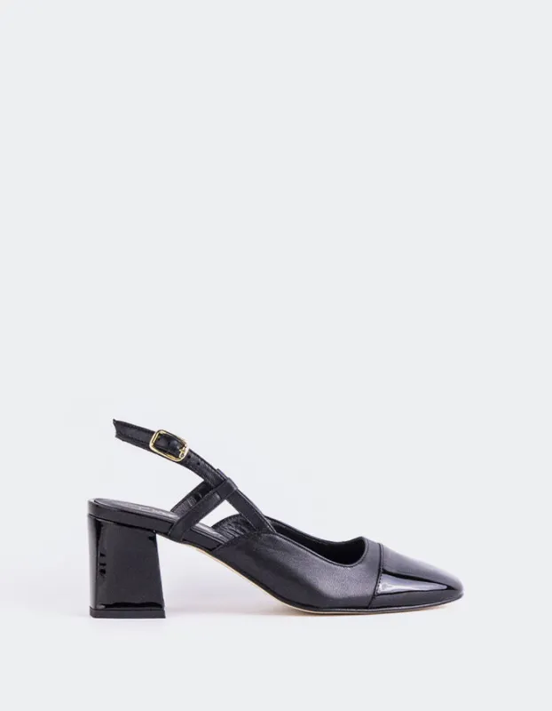 Clemmie Black Patent sold by L'Intervalle