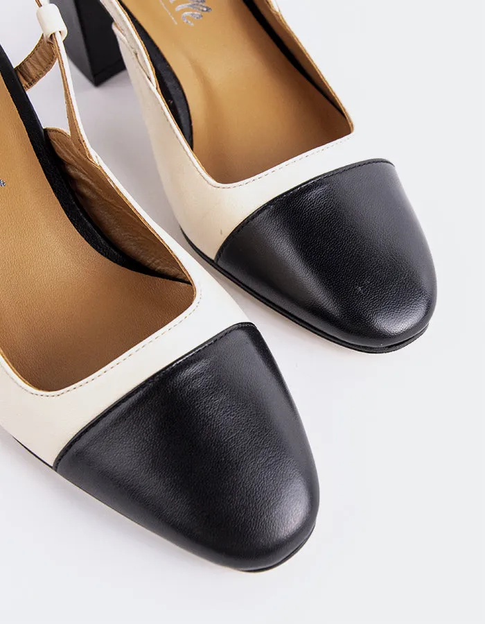 Clemmie Black/Off White Leather sold by L'Intervalle product image thumbnail 2