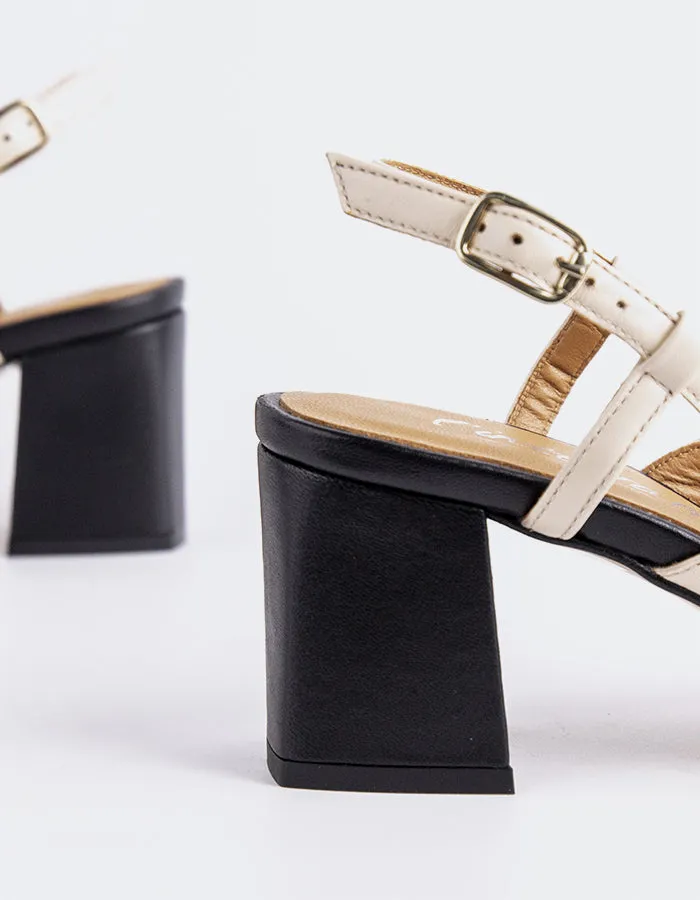 Clemmie Black/Off White Leather sold by L'Intervalle product image thumbnail 4