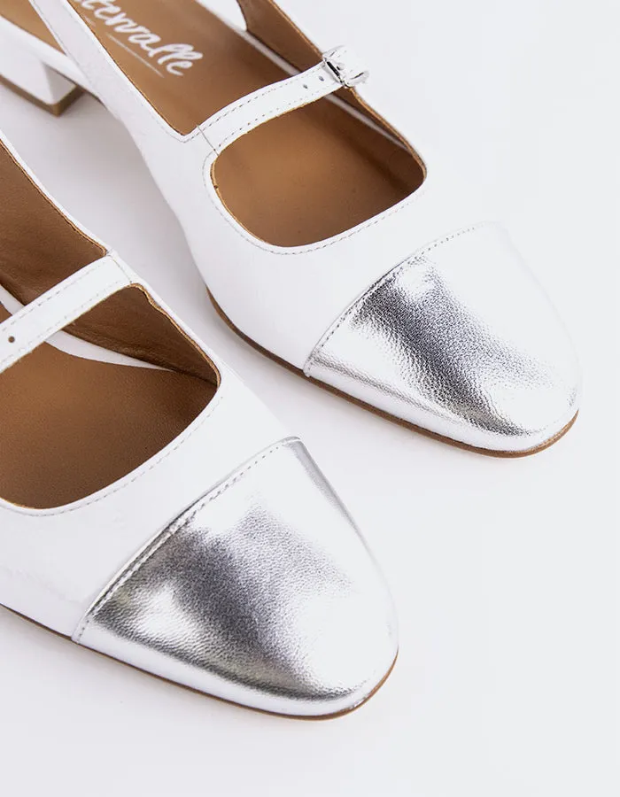 Dolly White/Silver Leather sold by L'Intervalle product image thumbnail 2