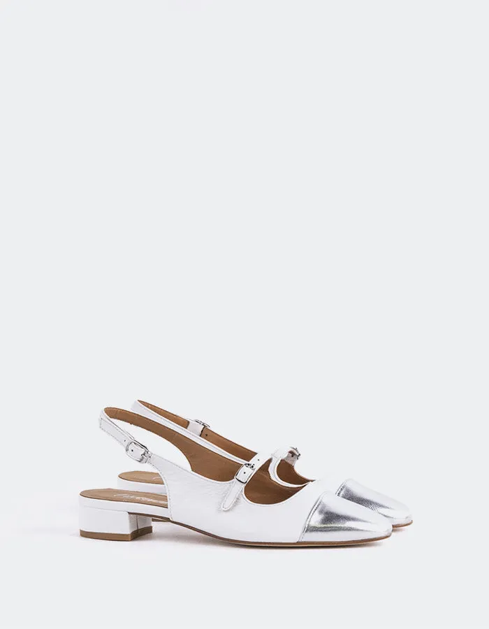 Dolly White/Silver Leather sold by L'Intervalle product image thumbnail 3