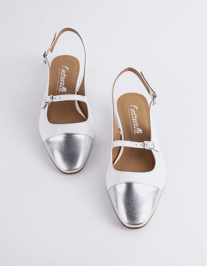 Dolly White/Silver Leather sold by L'Intervalle product image thumbnail 5