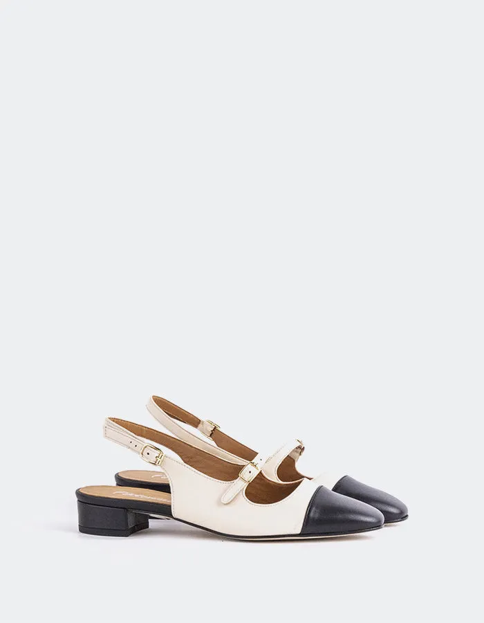 Dolly Off White/Black Leather sold by L'Intervalle product image thumbnail 3