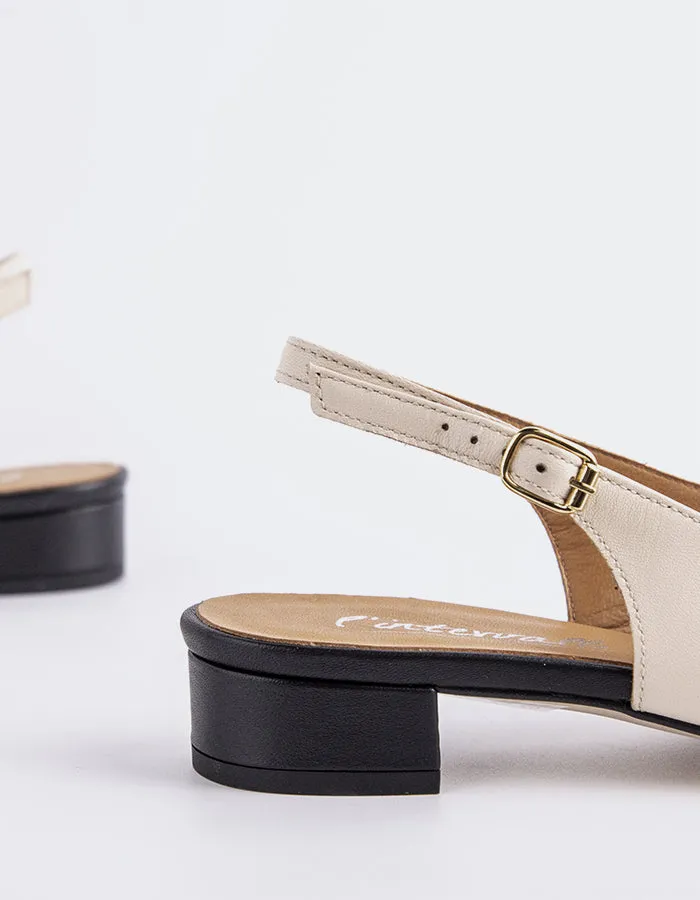 Dolly Off White/Black Leather sold by L'Intervalle product image thumbnail 4