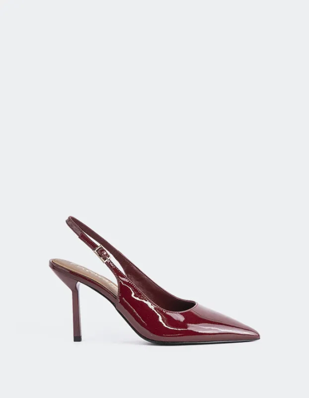 Rhoon Burgundy Patent sold by L'Intervalle
