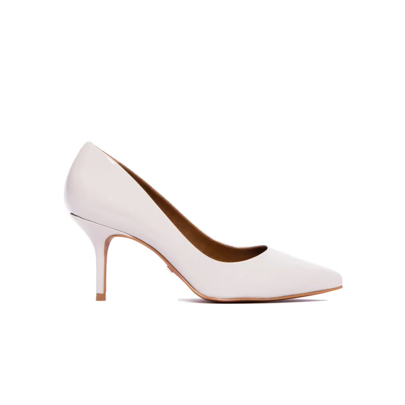 Antonia Light Grey Patent sold by L'Intervalle