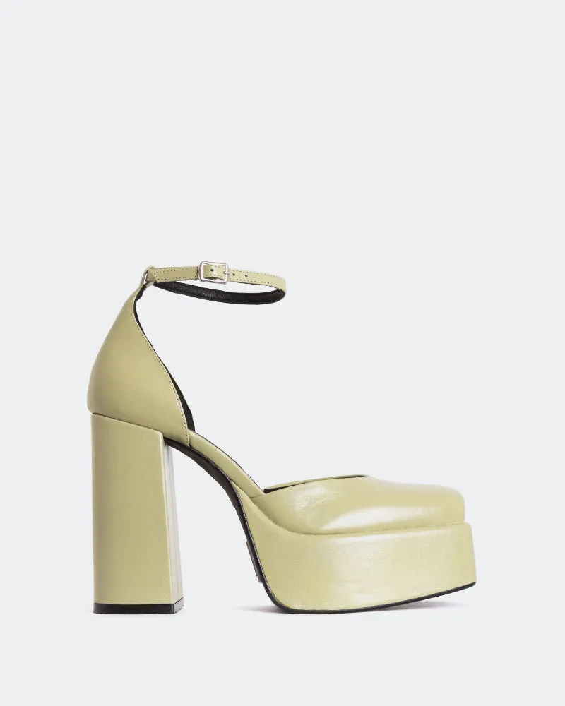 Drum Light Green Leather sold by L'Intervalle