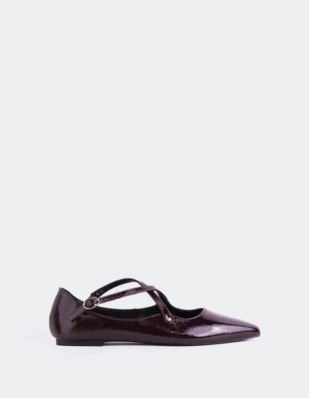 Pristina Burgundy Naplack sold by L'Intervalle