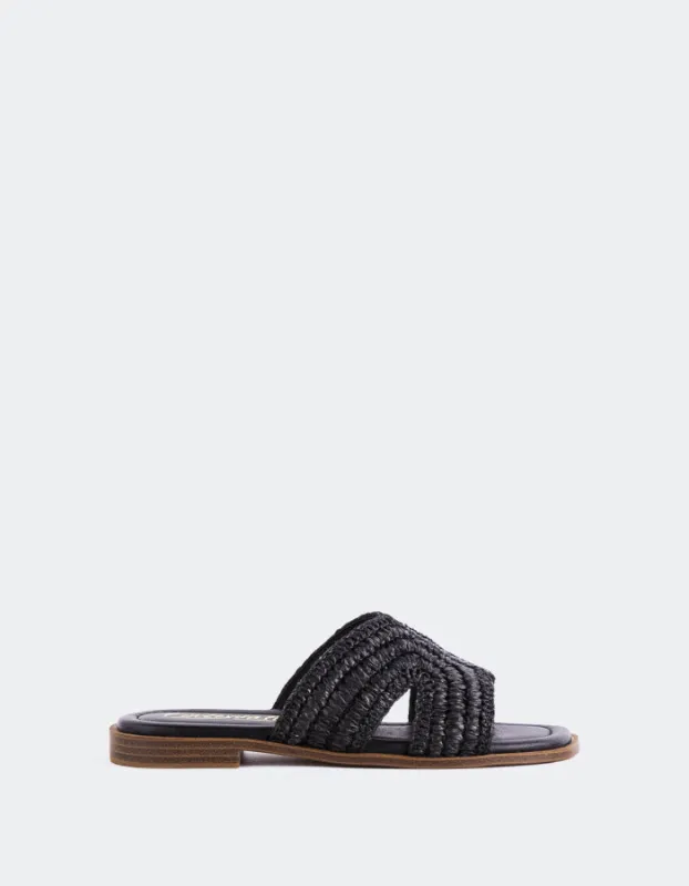 Sammie Black Raffia sold by L'Intervalle