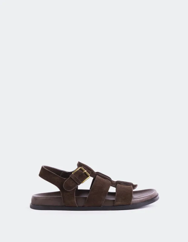 Shanelle Chocolate Suede sold by L'Intervalle