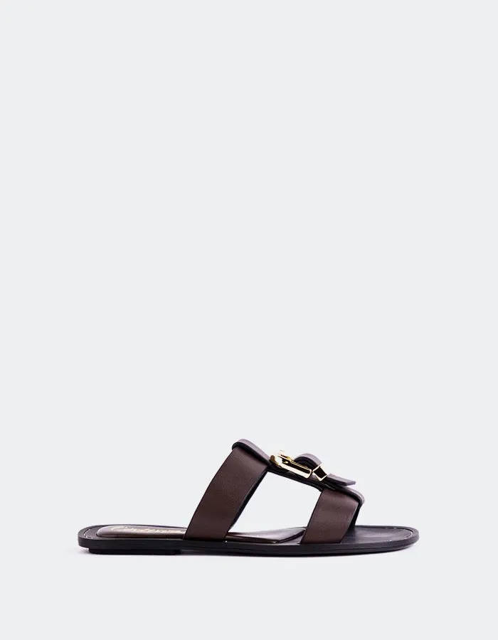 Cille Chocolate Leather sold by L'Intervalle