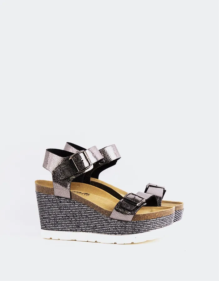 Goldie Pewter Cracked Leather sold by L'Intervalle product image thumbnail 3