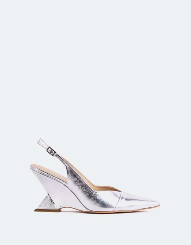 Cressida Silver Leather sold by L'Intervalle