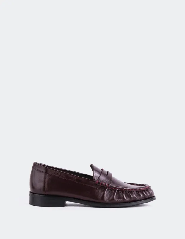 Luchino Burgundy Leather sold by L'Intervalle