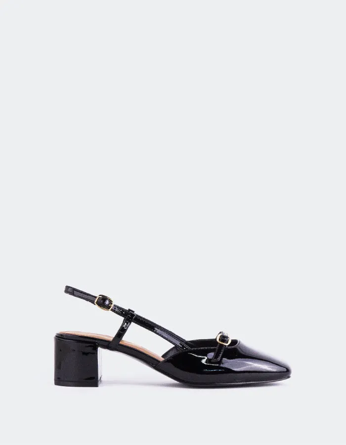 Bellina Black Patent sold by L'Intervalle