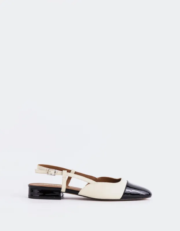 Chysis Black/Off White Patent sold by L'Intervalle